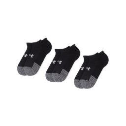 Under Armour 3 pár unisex bokazokni Heatgear No Show Sock 1346755-001 Fekete