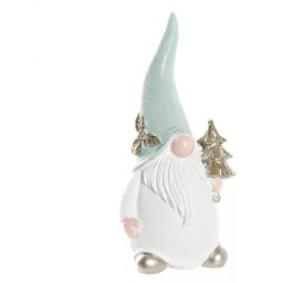 Manó műgyanta figura karácsonyfával világoszöld