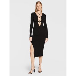 Patrizia Pepe Koktélruha 2A2433/K7X5-K103 Fekete Slim Fit