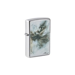 49766 Zippo öngyújtó, ezüst színben- Luis Royo alkotásával