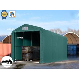 4x8x3,35m Wikinger raktársátor/ 720g/m2 Tűzálló ponyva