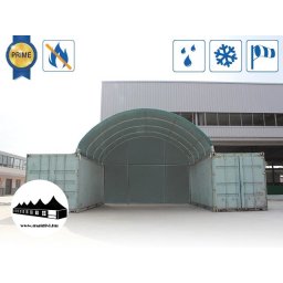 Hátsó fal 6m széles konténer fedéshez / 720g/m2 PVC / Zöld