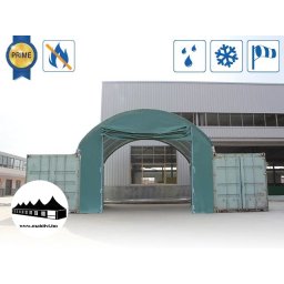 Elülső fal 8m széles konténer fedéshez / 720g/m2 PVC / Zöld