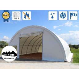 Hangár, ívelt raktár 9,15x20m 4,5m magas / 720g/m2 PVC / Tűzálló ()