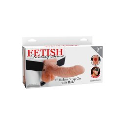 Hollow Strap-On with Balls-18cm.
