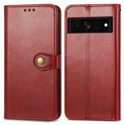 LEATHER BUCKLE Wallet tok Google Pixel 7 piros