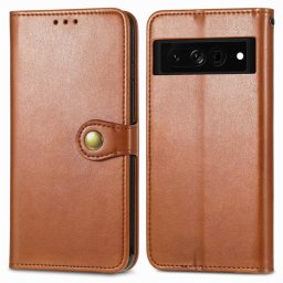 LEATHER BUCKLE Wallet tok Google Pixel 7 barna