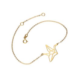 14K arany karkötő, origami dísszel
