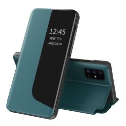 Eco Leather View Case Huawei P40 Pro kinyitható támasztható telefontok (zöld)