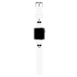 Karl Lagerfeld Silicone Karl & Choupette Heads Apple Watch óraszíj 42/44/45mm (fehér)