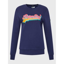 Superdry Pulóver Vintage W2011336A Sötétkék Regular Fit