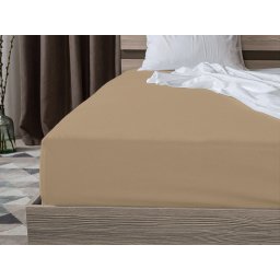 Jersey bézs lepedő EXCLUSIVE 180x200 cm
