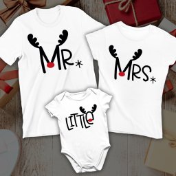 Mr + Mrs + Little karácsonyi családi ruha szett