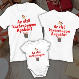 Az első karácsonyom családi ruha szett (Anyaként, apaként)