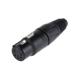 NEUTRIK XLR alj lengő 5 p fekete