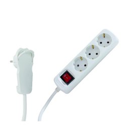 GAO Asztali elosztó 3-as kapcsolóval, 2m, lapos dugóval 250V, 16A, 2.0m, H05VV-F 3x1.5 mm², IP20