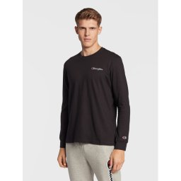 Champion Hosszú ujjú Crewneck 217868 Fekete Regular Fit
