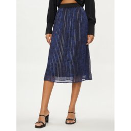 Vero Moda Midi szoknya Nala 10278777 Sötétkék Regular Fit