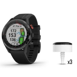 Garmin Approach S62 fekete , fekete szíjjal + 3 db. CT10-zel