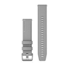 Garmin Óraszíj 20 mm szürke szilikon, rozsdamentes csat (Quick Release) Approach S40