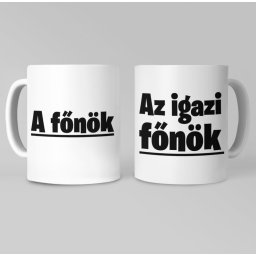 A főnök + Az igazi főnök páros bögre