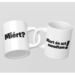 Miért? Mert én azt mondtam páros bögre