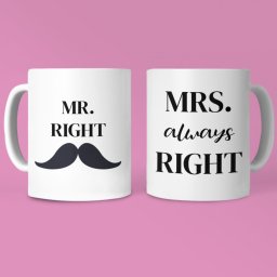 Mr + Mrs always right páros bögre