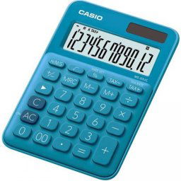 Számológép, asztali, 12 számjegy, CASIO, \MS 20 UC\, kék