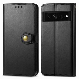 LEATHER BUCKLE Wallet tok Google Pixel 7 Pro fekete