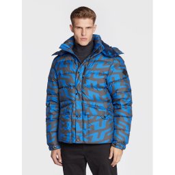J.Lindeberg Pehelykabát Sphere Print AMOW06668 Sötétkék Regular Fit