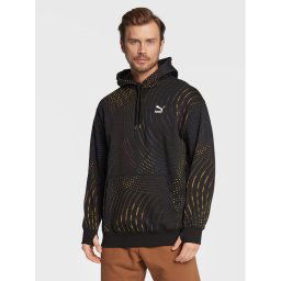 Puma Pulóver Sportswear Printed 535666 Fekete Relaxed Fit