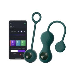 Magic Motion Crystal Duo - App-vezérelt vibrációs gésagolyó (zöld)