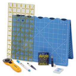 Inch-es PRYM patchwork és quilting starter készlet, összecsukható patchwork vágólappal, 651497