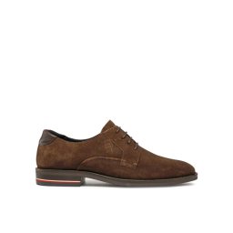Tommy Hilfiger Félcipő Signature Hilfiger Suede Shoe FM0FM04215 Barna