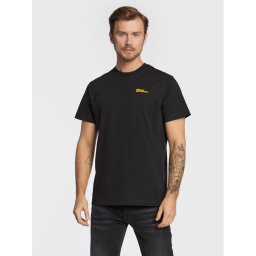 Jack Wolfskin Póló Essential 1808382 Fekete Regular Fit
