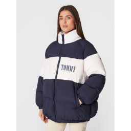 Tommy Jeans Pehelykabát Fashion DW0DW14306 Sötétkék Oversize