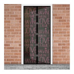 Szúnyogháló függöny ajtóra -mágneses- 100 x 210 cm - "Love