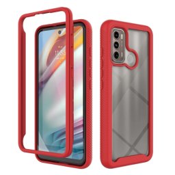 DUAL-HALF Kétoldalas burkolat Motorola Moto G60 piros