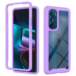 DUAL Kétoldalas borítás Motorola Edge 30 lila készülékhez