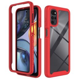 DUAL Kétoldalas burkolat Motorola Moto G22 piros