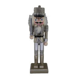 Fa Diótörő figura arany-ezüst karddal 25 cm