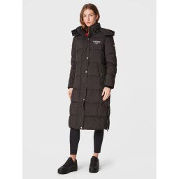 Tommy Jeans Pehelykabát Graphic DW0DW14310 Fekete Regular Fit