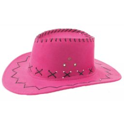 Cowboy, velúr kalap, rózsaszín, felnőtt