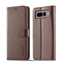 IMEEKE Wallet tok Google Pixel 7 Pro telefonhoz sötétbarna