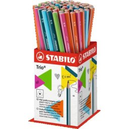 Grafitceruza display STABILO Trio 2B háromszögletű 72 db-os
