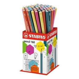 Grafitceruza display STABILO Pencil 160 2B hatszögletű 72 db-os