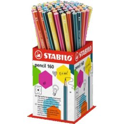 Grafitceruza display STABILO Pencil 160 2B hatszögletű 72 db-os