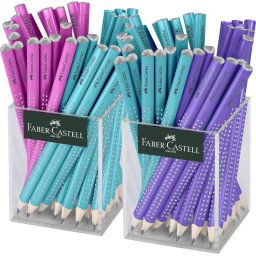 Grafitceruza display FABER-CASTELL Sparkle Jumbo háromszögletű 72 db-os