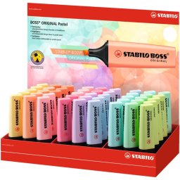 Szövegkiemelő display STABILO Boss Original Pastel 1-5mm 45 darabos