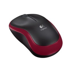 Egér vezeték nélküli LOGITECH M185 2,4 Ghz 1000 DPI piros
